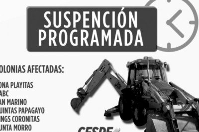 Suspenderá CESPE servicio de agua este martes 18 en varias colonias