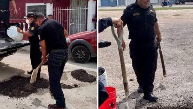 Por falta de presupuesto, policías municipales "bachean" calles
