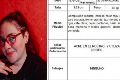 Familiares buscan a Andrea Barragán Gaspar, de 16 años de edad
