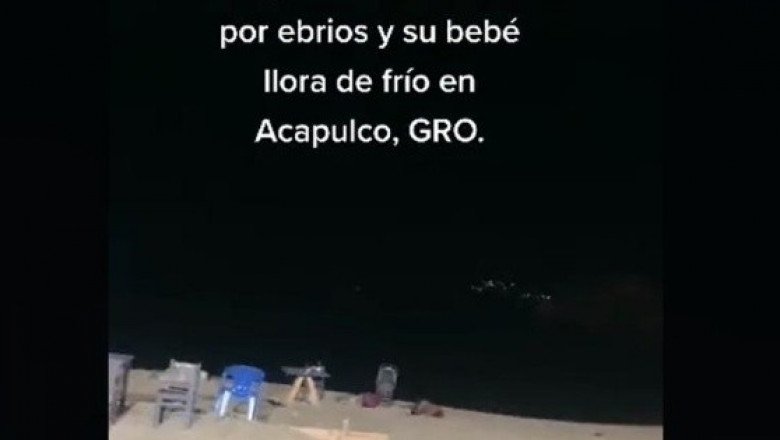 Indigna video de papás que duermen borrachos mientras su bebé llora en Acapulco