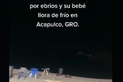 Indigna video de papás que duermen borrachos mientras su bebé llora en Acapulco