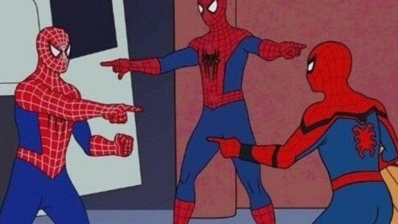 Tobey Maguire, Tom Holland y Andrew Garfield recrean famoso meme de "Spider-Man"