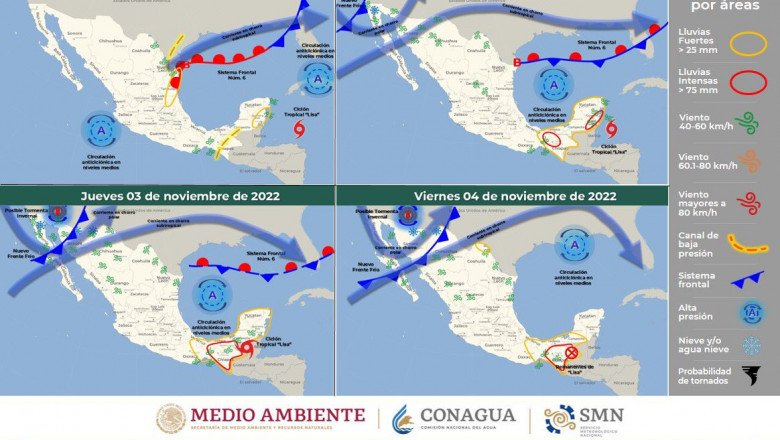Se esperan chubascos para miércoles y jueves