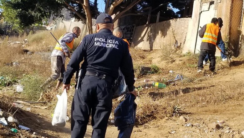 Detenidos apoyan con trabajo comunitario