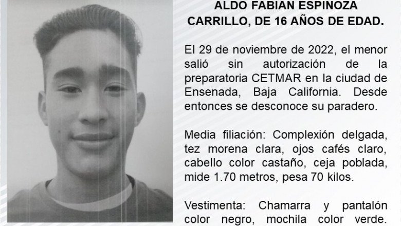 Buscan a estudiante de CETMAR