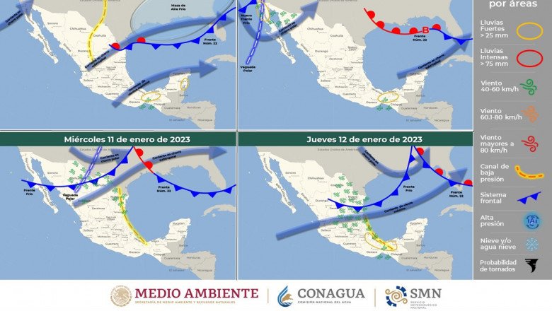 Informa Protección Civil se prevén lluvias para el próximo martes