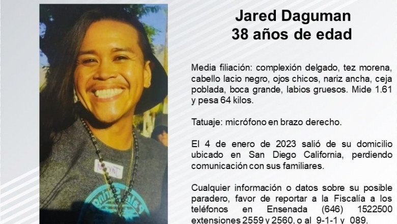 Familiares buscan a Jared Daguman