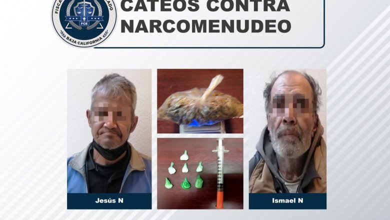 Decomisan FGE heroína, cristal y marihuana durante cateos