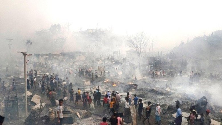 Estalla incendio en campamento de refugiados rohinya en Bangladesh