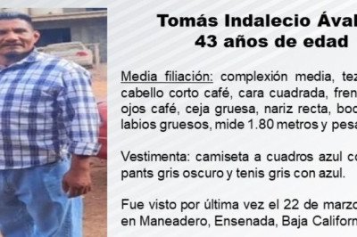 Buscan a Tomás Indalecio de 43 años de edad