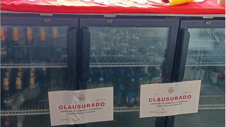Clausura Dirección de Comercio tres negocios por venta ilegal de alcohol