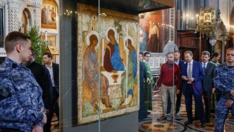 La pintura religiosa que Putin decidió exhibir en la catedral de Moscú