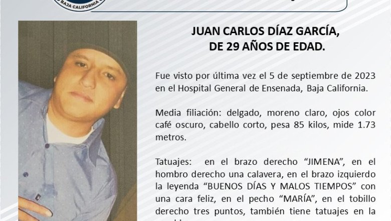 Buscan a Juan Carlos de 29 años de edad