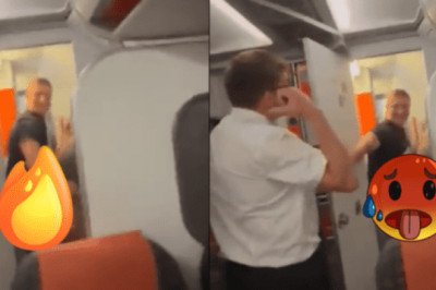 Descubren a pareja teniendo intimidad en un baño de avión ¡y los detienen!