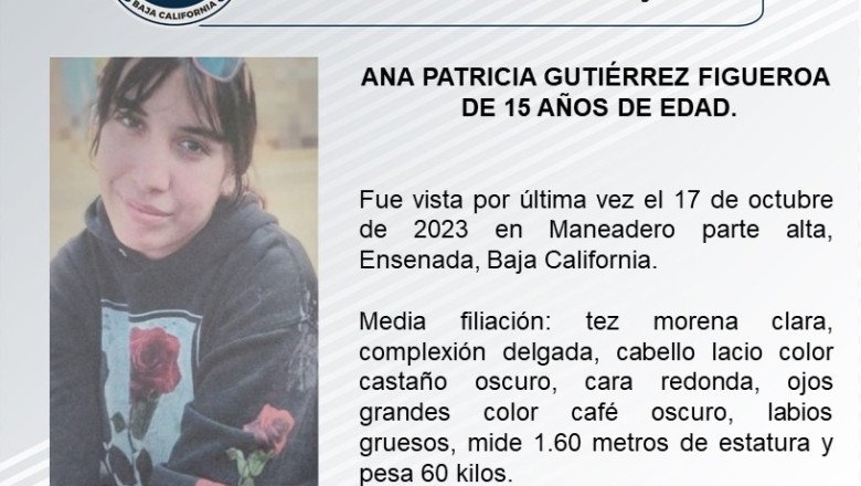 Familiares buscan a Ana Patricia de 15 años