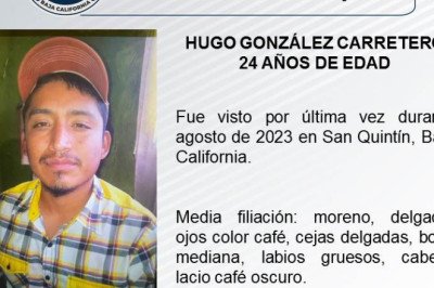 Familiares buscan a Hugo González  de 24 años de edad