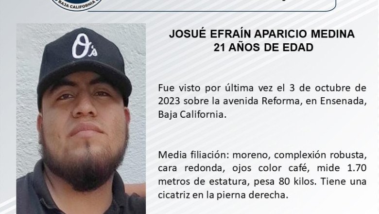 Familiares buscan a Efraín Aparicio Medina, de 21 años de edad