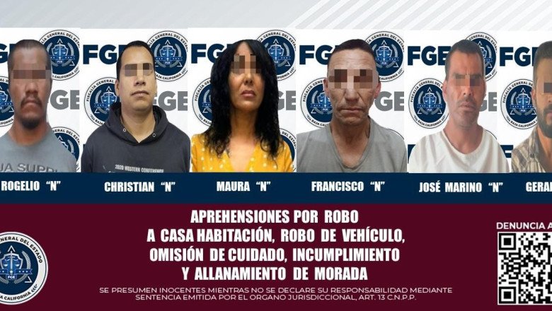 Captura Fiscalía a 6 sujetos buscados por divesos delitos