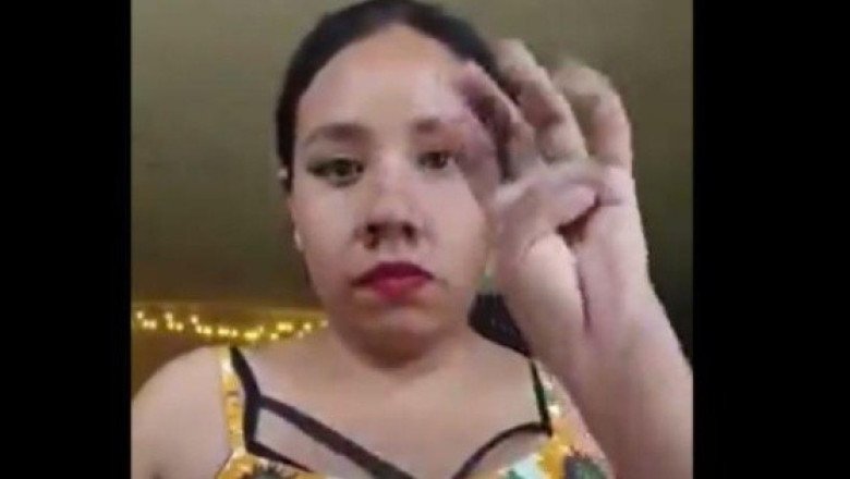 ¿Qué significa la señal que hizo una mujer quien fue agredida por su pareja durante transmisión en vivo?