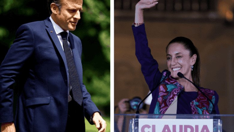 Macron se suma a las felicitaciones a Sheinbaum