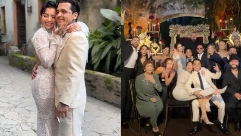 Revelan nuevo video de la boda de Christian Nodal y Ángela Aguilar