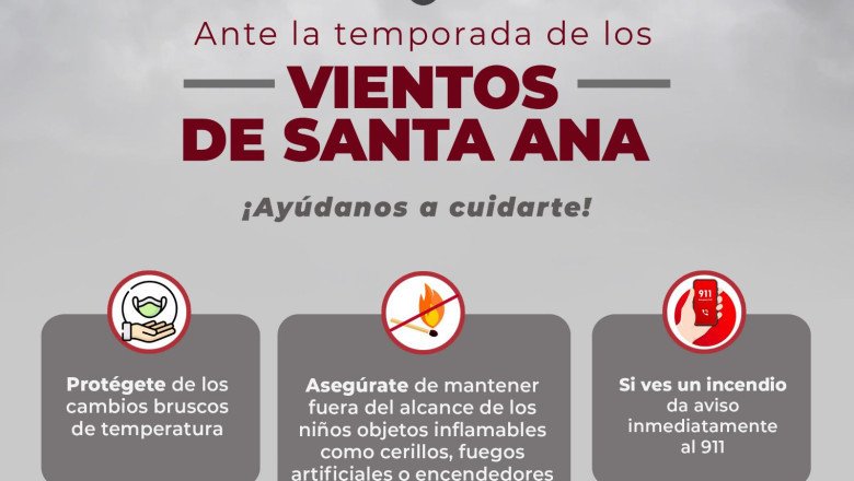 Octubre y noviembre son meses con vientos de Santa Ana