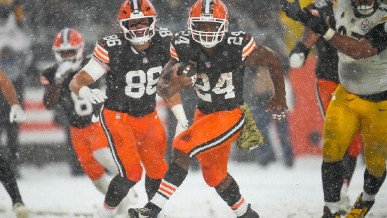 Los Browns sorprenden a los Steelers bajo la nieve