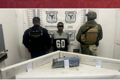 Detienen a hombre armado en el Valle de Guadalupe