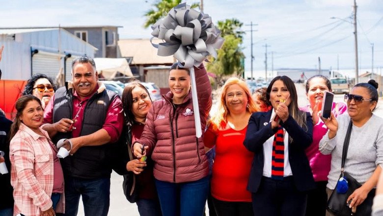Se entregaron obras de pavimentación en Maneadero