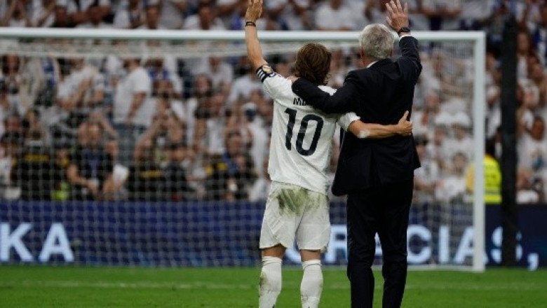 Modric y Ancelotti se despiden del Santiago Bernabéu