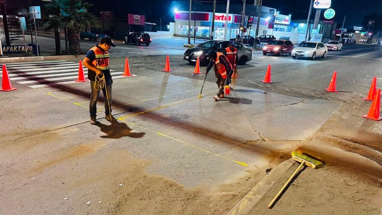 Realiza gobierno municipal labores nocturnas de remozamiento urbano