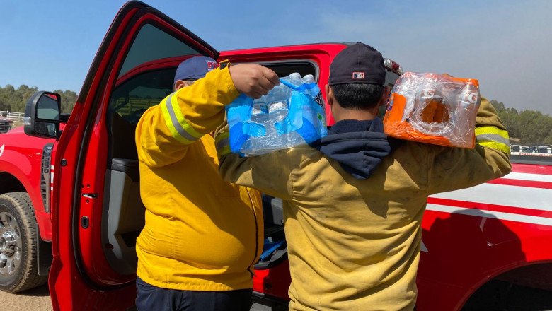 Apoyan elementos de la División Forestal de Ensenada en los incendios del municipio de Tecate