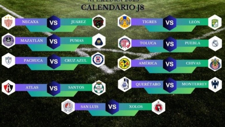 Calendario de partidos de la J8 de la Liga MX