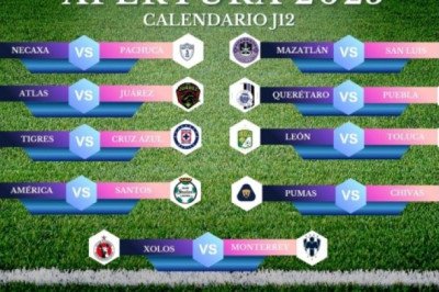 Calendario de partidos de la J12 del Apertura 2025