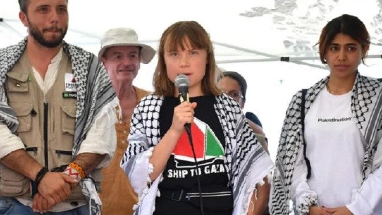Greta Thunberg fue golpeada y obligada a besar la bandera israelí, asegura activista