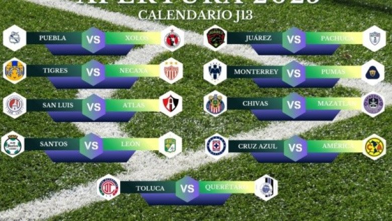 Calendario de partidos de la J13 del Apertura 2025