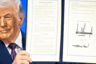 Trump lanza su Junta de Paz en Davos y muestra "la nueva Gaza"