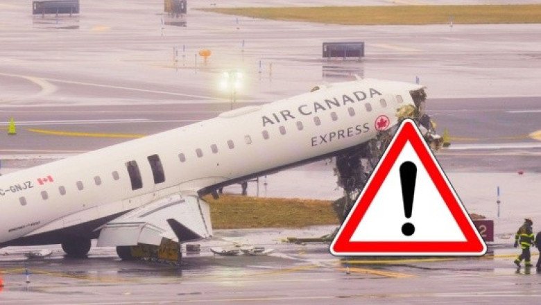Captan en VIDEO el choque entre avión de Air Canada y vehículo de bomberos en NY
