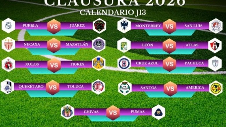 Dónde ver EN VIVO los partidos de la J13 del Clausura 2026