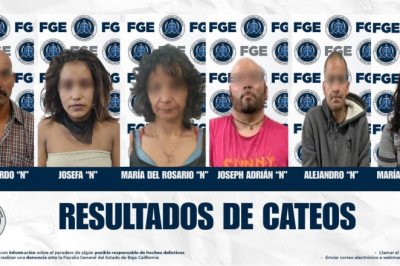 Detienen a 6 y aseguran metanfetamina durnte cateos