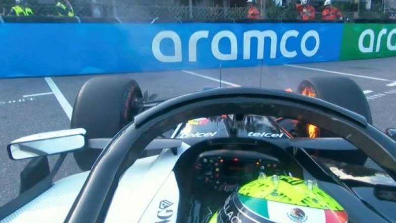 El Cadillac de Checo Pérez sufre conato de incendio en Mónaco