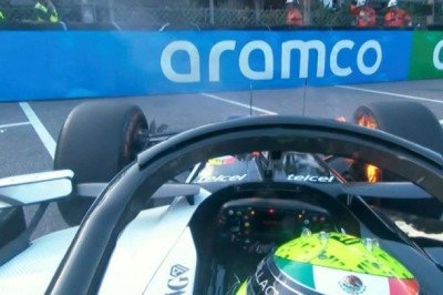 El Cadillac de Checo Pérez sufre conato de incendio en Mónaco
