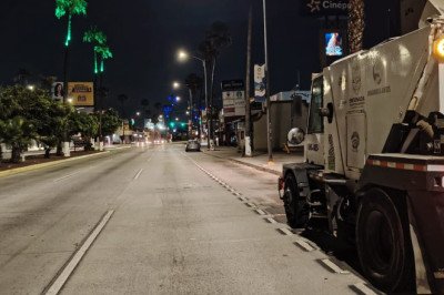 Continúa Gobierno de Ensenada con trabajos nocturnos de barrido mecánico en la Zona Centro