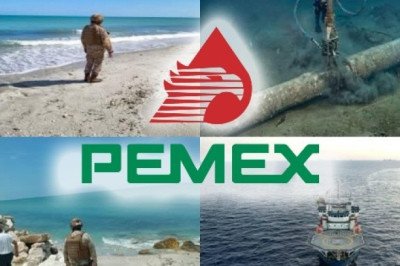 Pemex frena derrame en Campeche: así reparan ducto en el Golfo de México